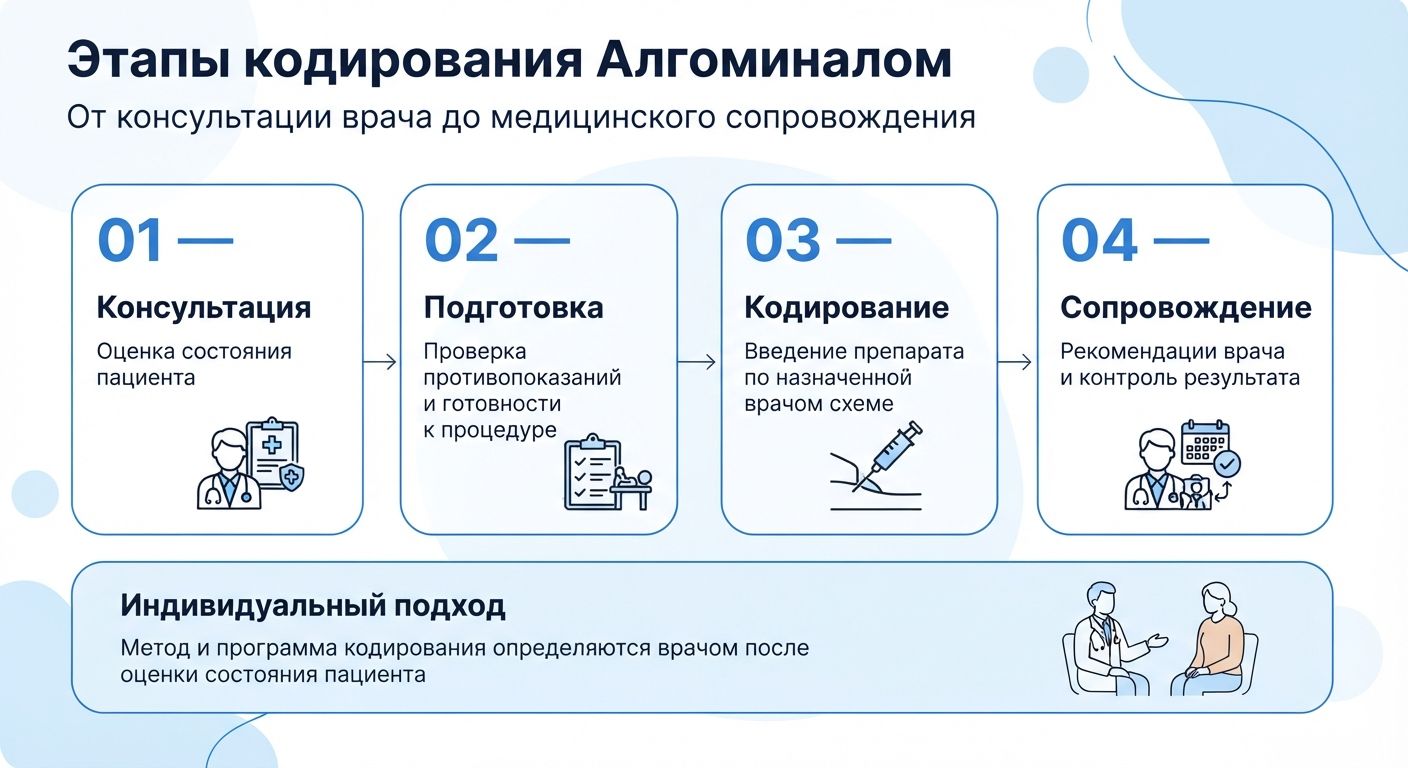 Кодирование препаратом «Алгоминал» в Воркуте инфографика